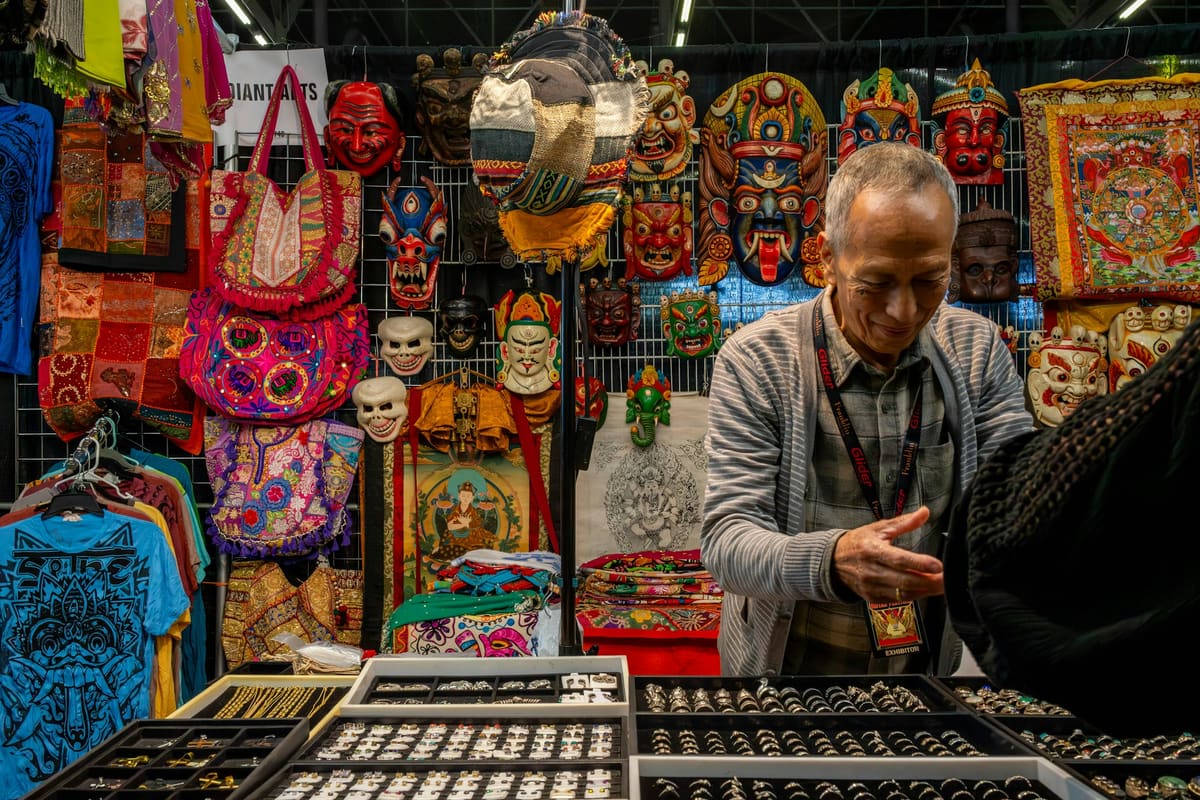 Vendors presenting at category-led booths during a vendor fair.